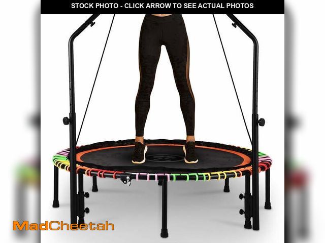 Lot 74-14370772 - Heromate 48 " Fitness Trampoline, Rebounders Bearing 550 lbs, Large Resilience, Adjustable Foam Hand...