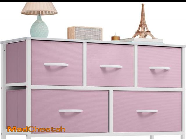 Lot 74-12367918 - YITAHOME Dresser for Room with 5 Drawers - Fabric Storage Tower, Long Fabric Dresser, Organizer Unit...