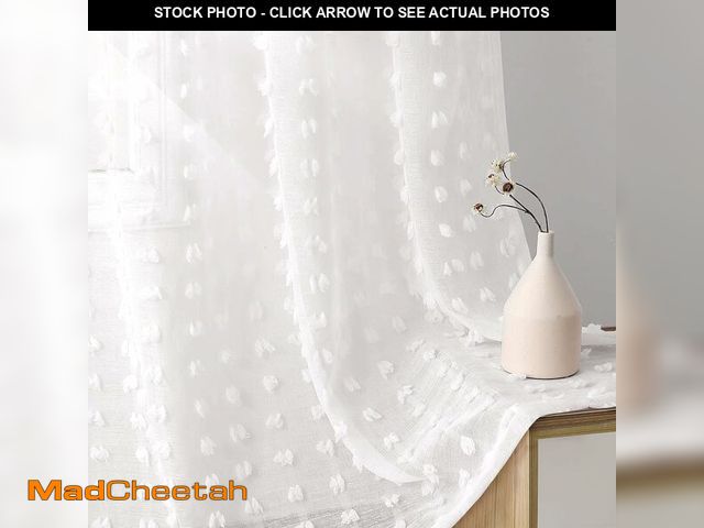 Lot 74-12972764 - Guken Sheer Curtains 45 Inch Length 2 Panels Sets for Living Room Bedroom 38 Inch Width Farmhouse Bo...