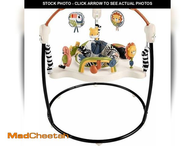 Lot 74-12367334 - Fisher-Price Baby Bouncer Palm Paradise Jumperoo Activity Center with Music Lights Sounds and Develo...