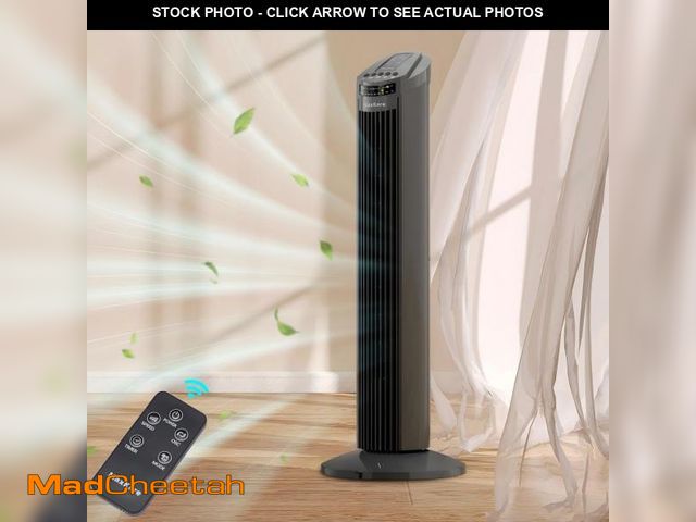 Lot 74-12402531 - MaxKare Tower Fan 30 in Oscillating Quiet Fan with Remote, 3 Modes &amp; 3 Speeds, 7.5H Timer, 70Â° ...