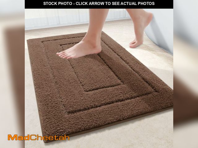Lot 74-12839453 - Buganda Bathroom Rug, 30" x 20", Soft and Absorbent Microfiber Bath Rug, Non-Slip Shaggy Bath Carpet...