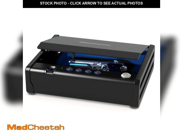 Lot 74-13062819 - SentrySafe Biometric Gun Safe for 1 Pistol with Fingerprint Lock and Interior Lights - UNUSED