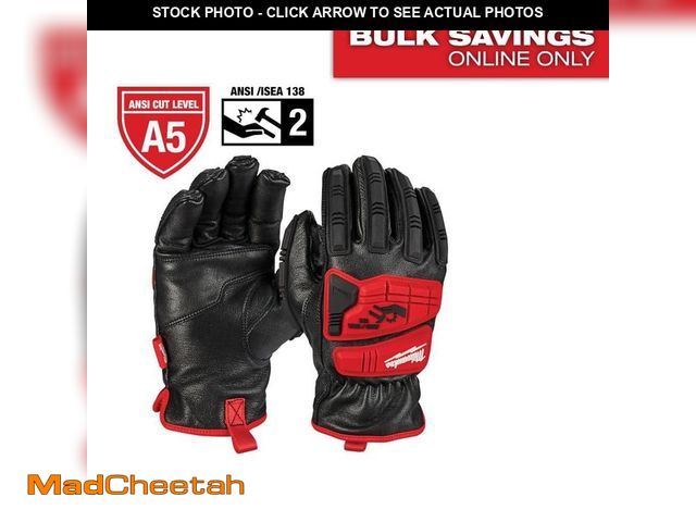 Lot 74-14357143 - Milwaukee Medium Level 5 Cut Resistant Goatskin Leather Impact Gloves - UNUSED