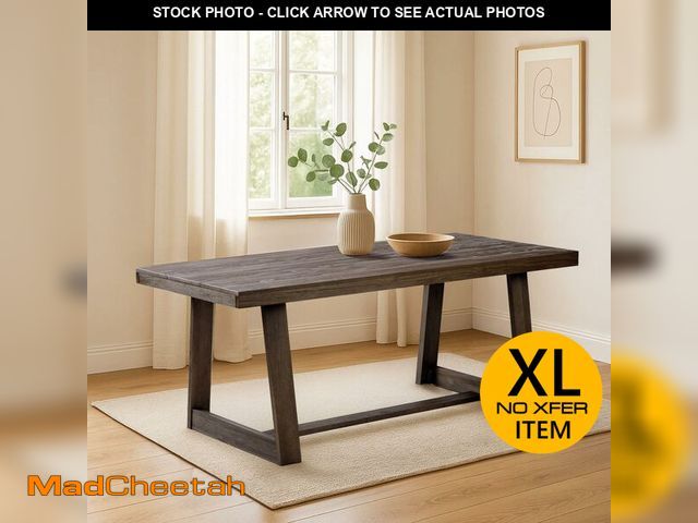 Lot 74-12629415 - Plank+Beam 72 Inch Farmhouse Dining Table, Solid Wood Rustic Kitchen Table, Large Wooden Rectangular...