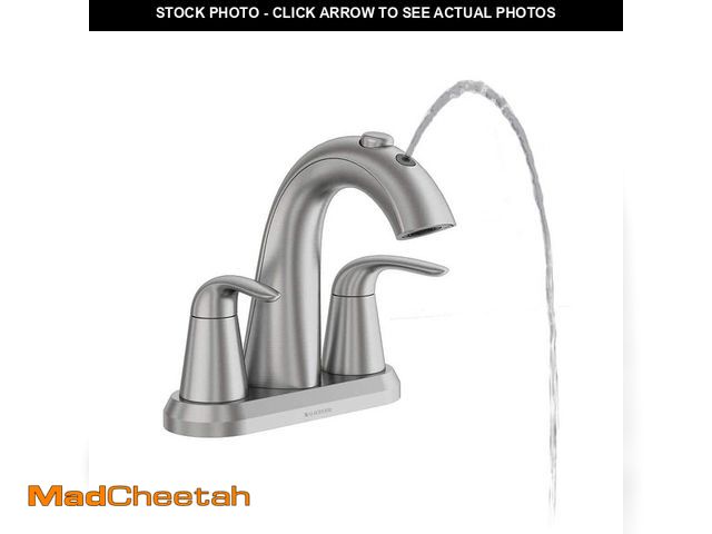 Lot 74-13002018 - Glacier Bay Nadina 4 in. Centerset Double Handle Bathroom Fountain Faucet in Brushed Nickel - UNUSED