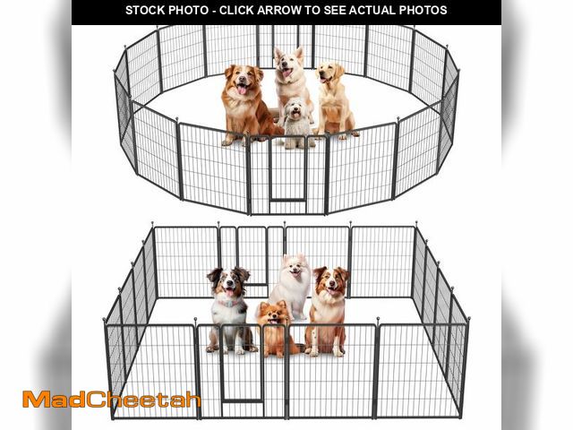 Lot 74-13791123 - Simple Deluxe Dog Playpen Outdoor, Portable Dog Playpen for Travel, Camping, 32" Height 16 Panels He...