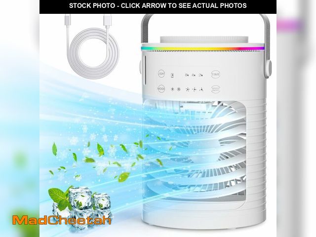 Lot 74-14384182 - Portable Air Conditioners, 3 Speeds &amp; 3 Cool Modes Personal Quiet Cooling Fan AC Unit, 1200ML Wa...
