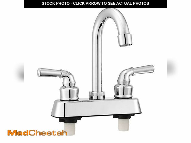 Lot 74-12975953 - Non-Metallic Bathroom Faucet 4 inch,RV Bathroom Sink Faucet Without Hoses 3 Hole ABS Plastic Lavator...