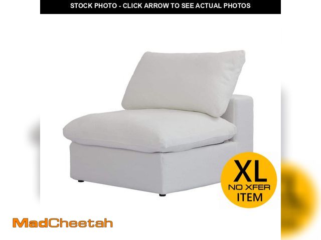 Lot 74-13769534 - (SET OF 2) (MISSING ONE PILLOW) Magic Home 39.3 in. W Armless 1-Seat Linen Rectangle Sectional Sofa ...