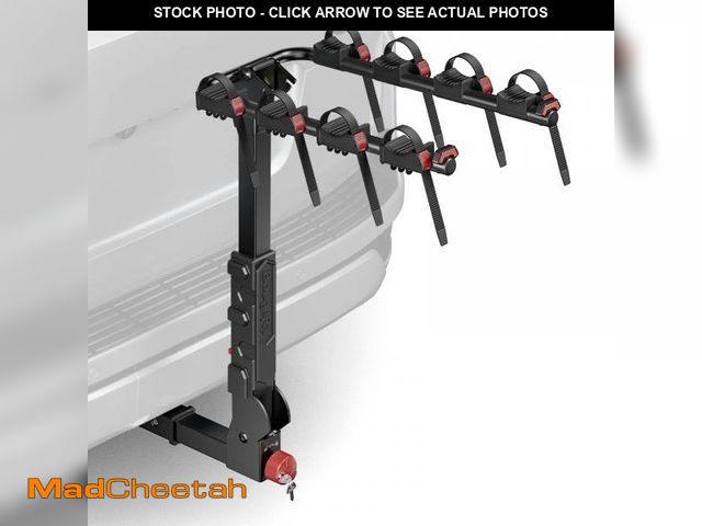 Lot 74-12102471 - BougeRV 2024 Enhanced Lockable Bike Rack Hitch for Car, 2/3/4 Bike Carrier for SUV &amp; Truck, Fold...