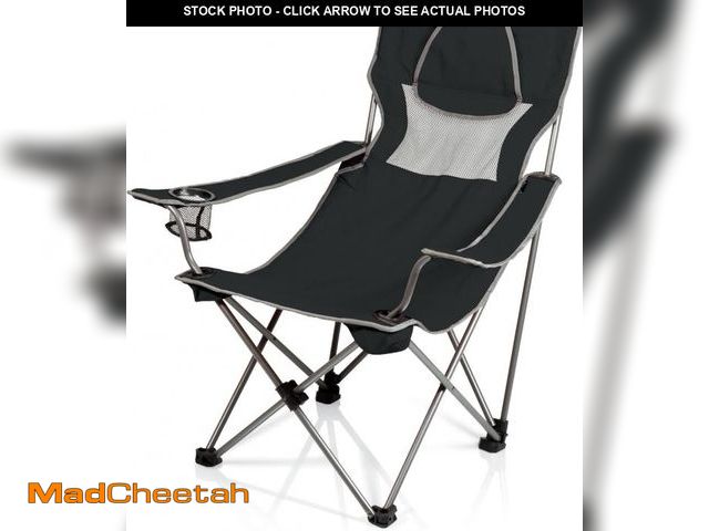 Lot 74-12030504 - Picnic TIME Campsite Camping Chair, Picnic Chair, Outdoor Folding Chair with Carry Bag, Beach Chair,...
