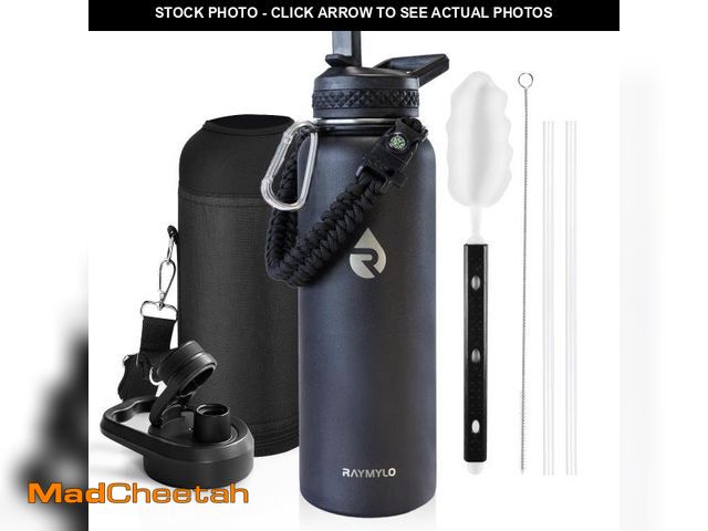 Lot 74-12441462 - RAYMYLO Insulated Water Bottle 40 oz, Triple Wall Vacuum Stainless Steel (Cold for 48 Hrs), Leak Pro...
