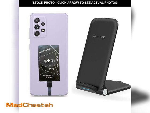 Lot 74-13624561 - Extertal Wireless Charging Receiver Type-C Adapter for Samsung Galaxy A13 A23 A33 A53 A73 5G with St...