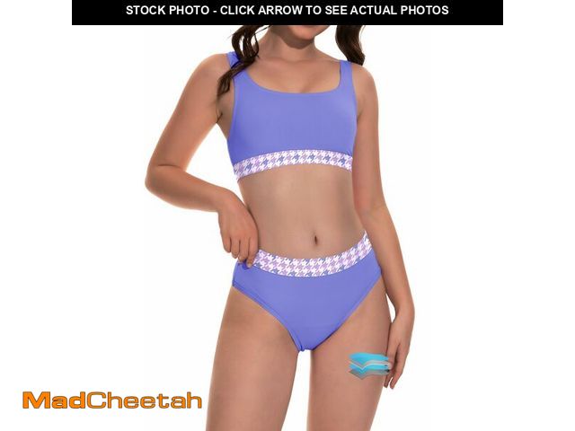 Lot 74-14045502 - Beautikini Period Swimwear for Teens Two Piece Menstrual Leakproof Swimsuit Bikini Set Mid Waist Pri...