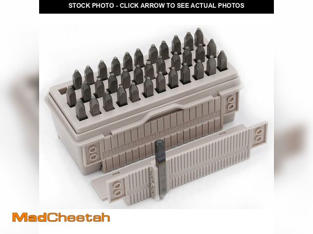 Lot 74-13630951 - Tonosho 1.5mm (1/16") Letter &amp; Number Stamp Set with Patented Alignment Tool Box Ã¢â¬â 36 PCS...