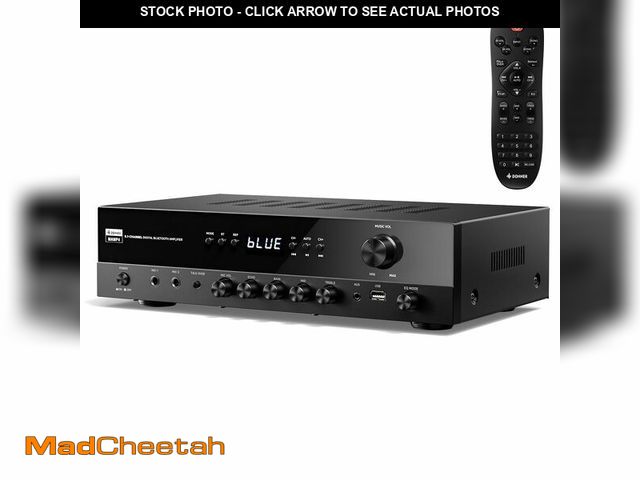 Lot 74-14474955 - Donner Stereo Receivers, 5.1 Channel Audio Amplifier with Bluetooth 5.3, Optical/Coaxial, USB, FM, 2...