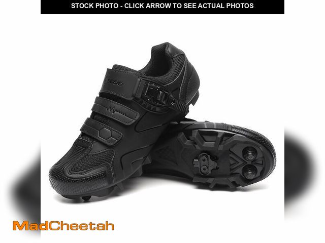 Lot 74-14382073 - KESCOO Mens Mountain Bike Shoes with 2-Bolts SPD Cleats Included, Cycling Shoes with Quick Ratchet B...