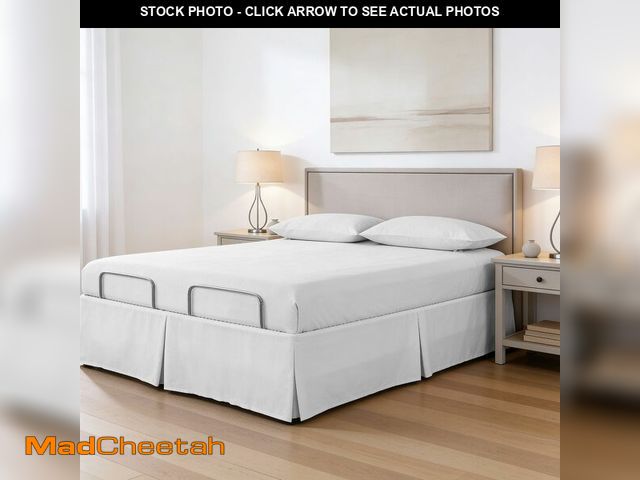 Lot 74-13470026 - Bed MakerÃ¢â¬â¢s Never Lift Your Mattress Bed Skirt for Adjustable Beds, Split Corners, 15 Inch Dr...