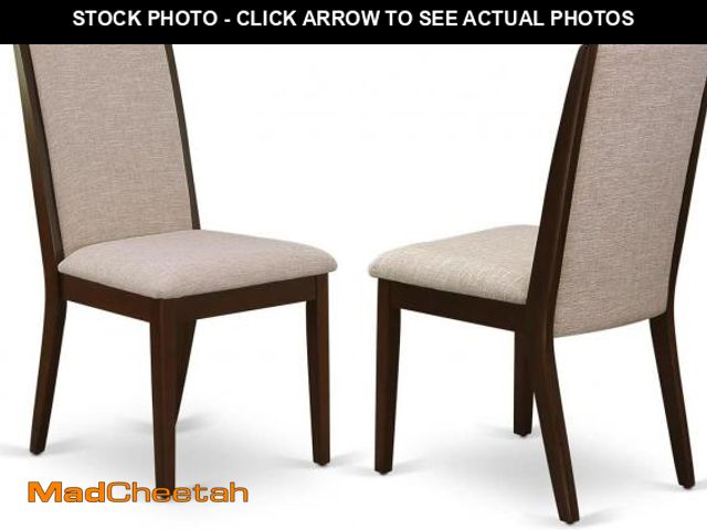 Lot 74-12098178 - East West Furniture LAP3T04 Lancy Modern Parson Chairs - Light Tan Linen Fabric Upholstered Dining C...