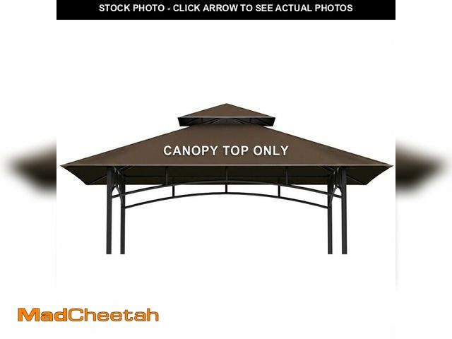 Lot 74-14209246 - Grill Gazebo Replacement Canopy Top Only - 5' x 8' Outdoor BBQ Gazebo Canopy Roof, Waterproof Double...