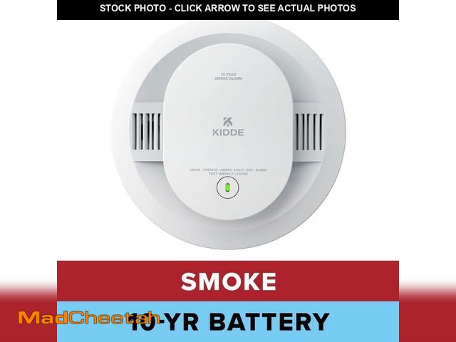 Lot 74-14356591 - Kidde 10-Year Battery Powered Smoke Detector with Photoelectric Sensor and Voice Alerts, 20SD10-V - ...