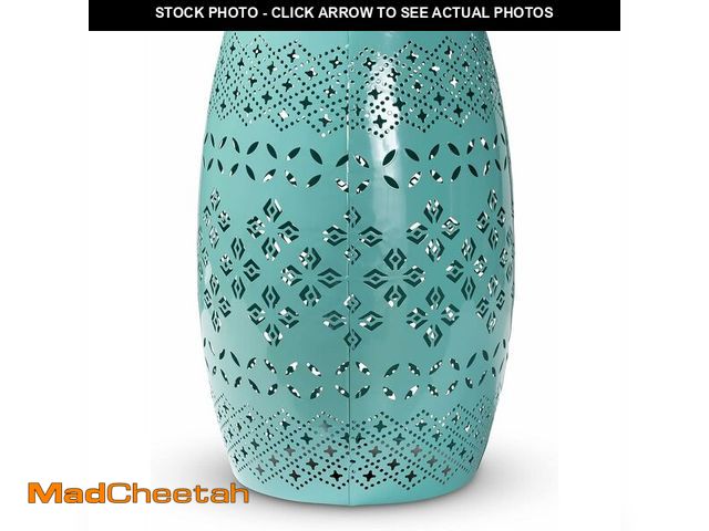 Lot 74-12828705 - Baxton Studio Lavinia Modern and Contemporary Teal Finished Metal Outdoor Side Table - UNUSED