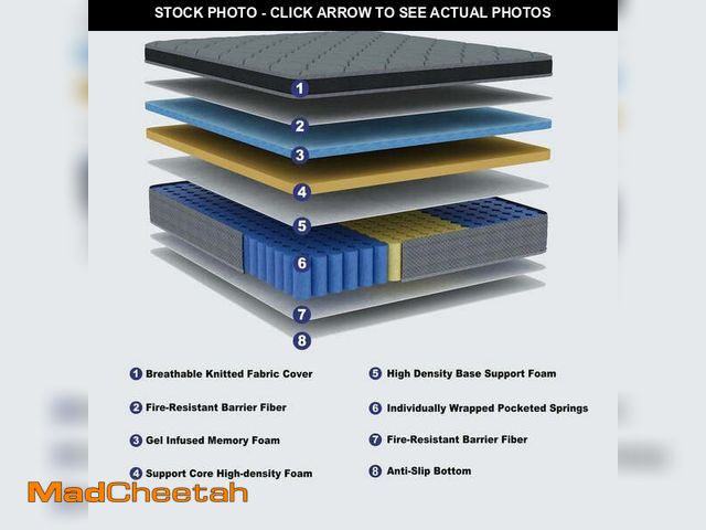 Lot 74-12801182 - Mocangtu 10 Inch Twin Hybrid Mattress in a Box - Gel Memory Foam &amp; Individually Pocket Innerspri...