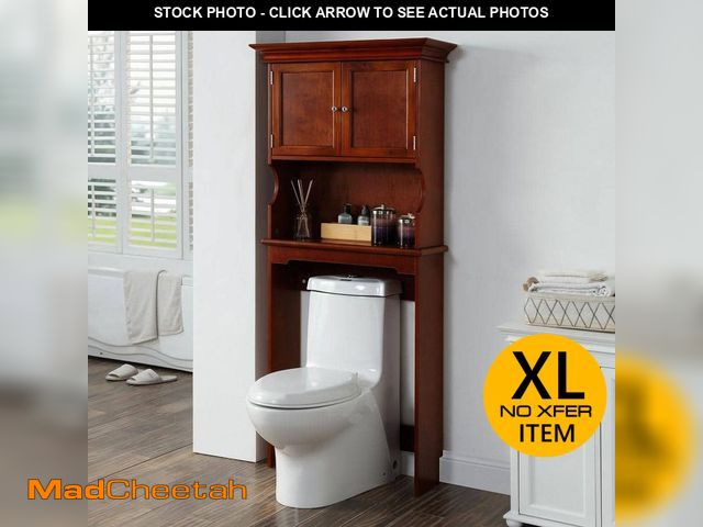 Lot 74-12921190 - Home Decorators Collection Hampton Harbor 30 in. W x 66.5 in. H x 10.5 in. D Brown Over-the-Toilet S...