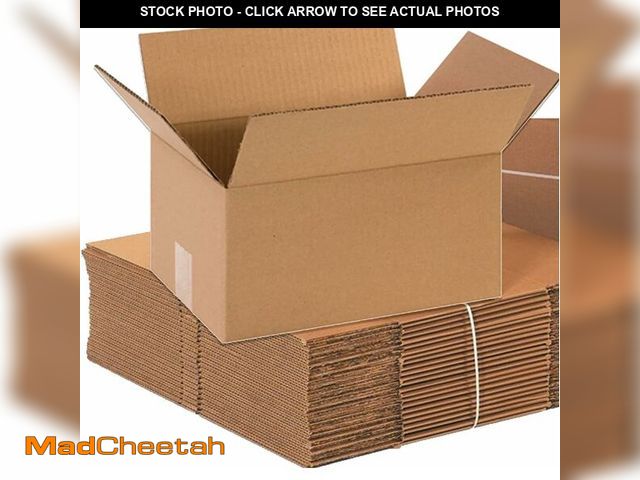 Lot 74-14067066 - AVIDITI Shipping Boxes 12"L x 8"W x 6"H, 25-Pack | Small to Medium Corrugated Cardboard Box for Shoe...