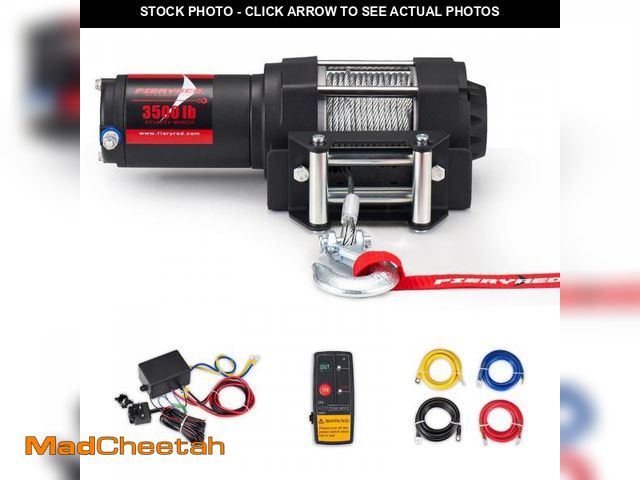 Lot 74-12215662 - FieryRed ATV/UTV Winch- 12 V 3500LBS Electric Winch with Steel Cable, Wire and Wireless Remote Contr...