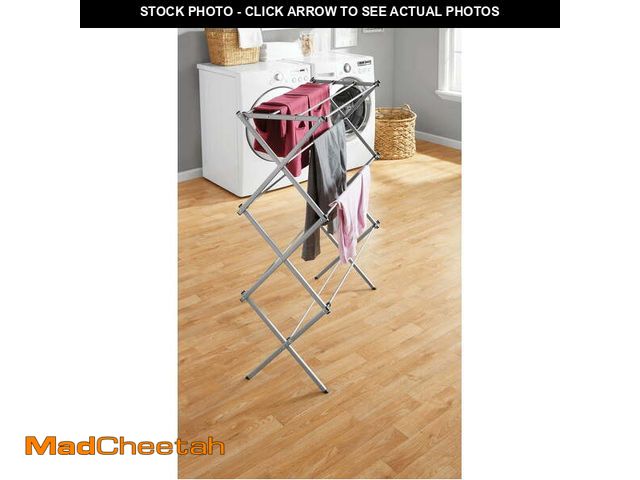 Lot 74-12686194 - Mainstays Functional and Energy Saving Oversized Collapsible Steel Closets Clothes Drying Rack, Silv...