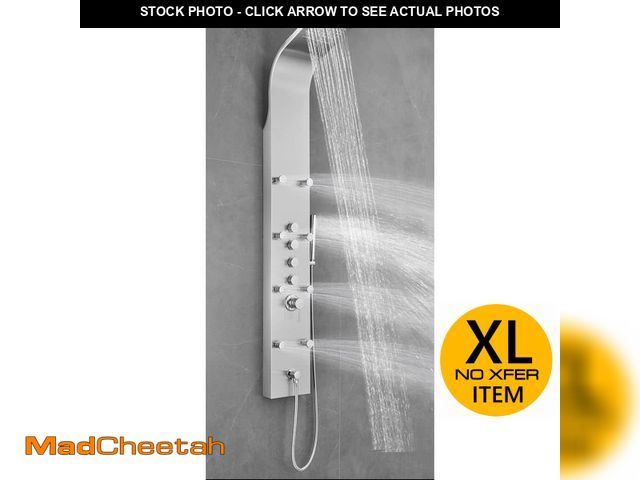 Lot 74-14373264 - AKDY 65 in. 8-Jet Rainfall Shower Panel System with Rainfall Waterfall Shower Head and Shower Wand i...