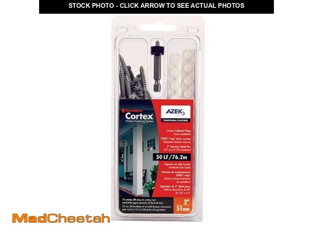 Lot 74-12676271 - FastenMaster Collated Cortex Hidden Fastening System for AZEK Trim - 2 inch Cortex screws and plugs ...