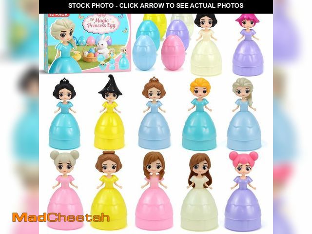 Lot 74-13545658 - Manaror 12PCS Pre Filled Easter Eggs Gifts for Kids with Transforms into Princess Toys Easter Basket...