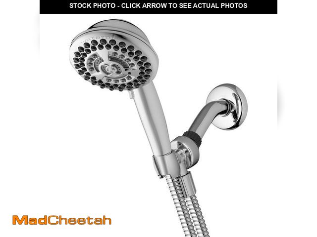 Lot 74-12676902 - Waterpik PowerPulse 9-Spray Wall Mount Handheld Shower Head 1.8 GPM in Chrome - UNUSED