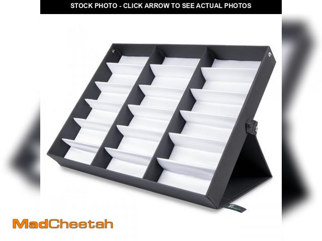 Lot 74-12219828 - ProSource 18 Slot Sunglasses Organizer Box Stand Display Case/Tray, Fabric Lined &amp; Snap Close - ...