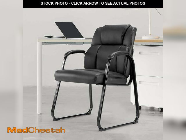 Lot 74-12891943 - edx Waiting Room Chairs, Leather Reception Chair with Soft Armrests, Elderly Chair, Fixed Guest Chai...