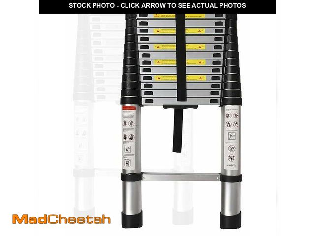 Lot 74-14354964 - Aluminum Telescopic Extension Ladder Collapsible Ladder, One-Button Retraction Extension Ladder,Mult...