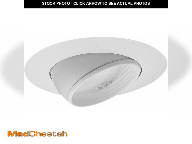 Lot 74-12028936 - NICOR Lighting 6 in. White Recessed Eyeball Trim with Baffle (17526WH) - UNUSED