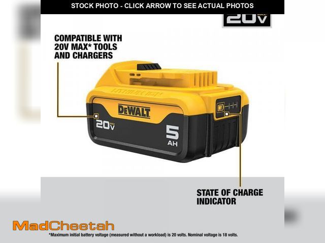 Lot 74-12085884 - DEWALT 20V MAX Premium Lithium-Ion 5.0Ah Battery Pack (1 pack - UNUSED
