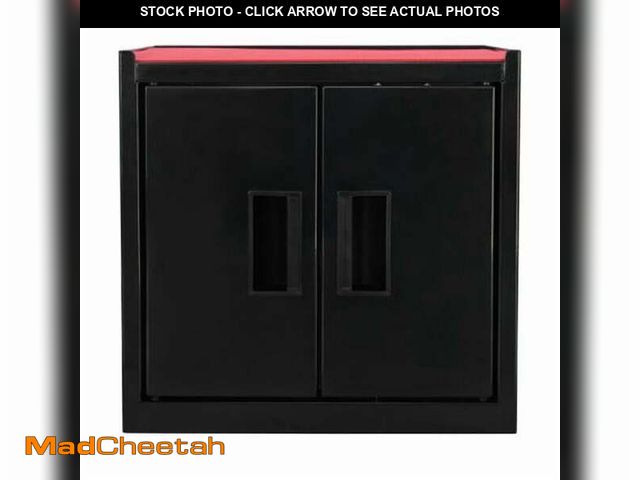 Lot 74-12858253 - Hyper Tough Mini Tool Cabinet â 11.6-Inch Steel Storage Cabinet, Black, Double Doors &amp; Non-Sli...