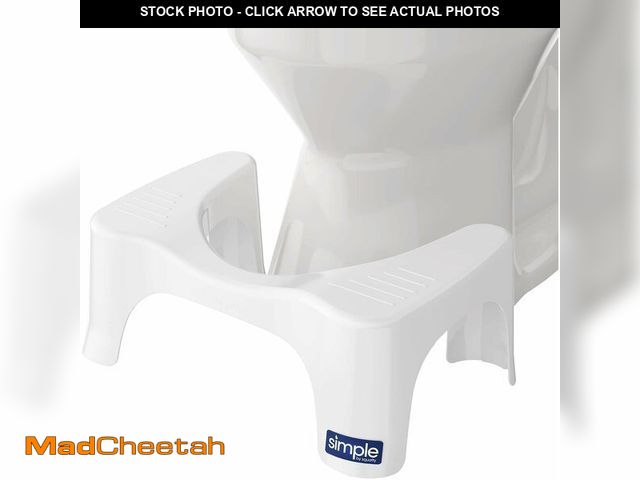 Lot 74-13801303 - Squatty Potty Simple Curve Bathroom Toilet Stool 7" White - USED