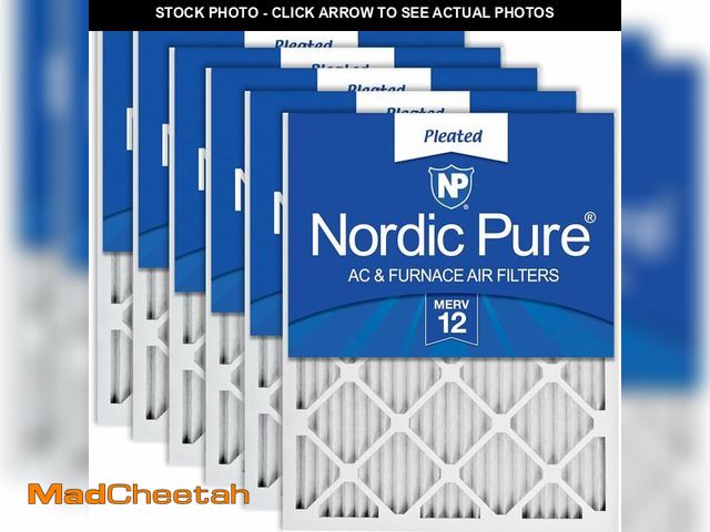 Lot 74-13794204 - Nordic Pure 16x25x1 (Actual Size: 15 1/2 x 24 1/2 x 3/4) Pleated MERV 12 Air Filters 6 Pack - UNUSED