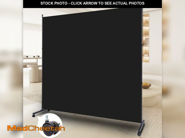 Lot 74-14348205 - Room Divider Folding Privacy Screens with Wheels, 6FT Tall Divider for Room Separation, Movable Room...