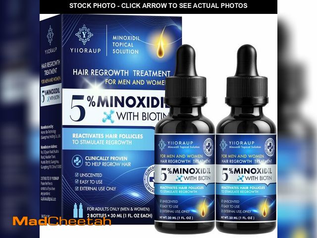 Lot 74-13621343 - 5% Minoxidil Hair Growth for Men and Women: Extra Strength Minoxidil Topical Solution for Adults wit...