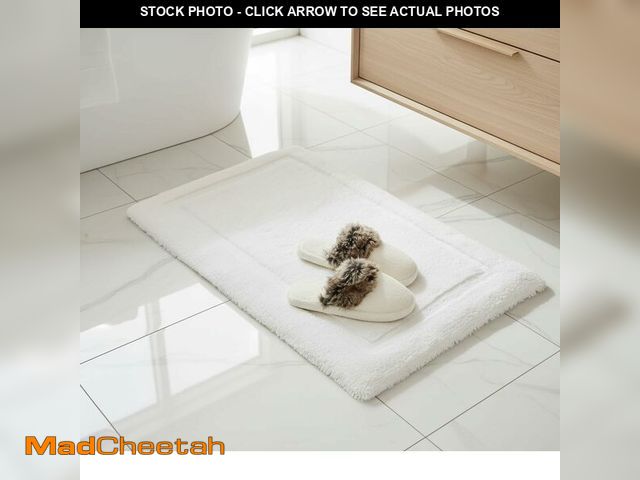 Lot 74-14177594 - Dreame. White Premium Removable Silp Cover Memory Foam Bath Mat, Thick Ultra Soft, Non-Slip, Water A...