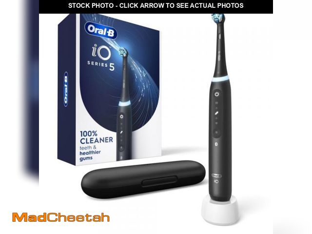 Lot 74-11554725 - Oral-B iO Series 5 Rechargeable Electric Toothbrush with Visible Pressure Sensor to Protect Gums, 2 ...