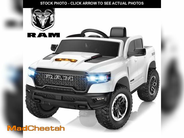 Lot 74-13092663 - RAM 1500 Ride on Car Toy for Kids, 12V Powered Ride on Truck Toy with Remote Control, 4 Wheel Suspen...