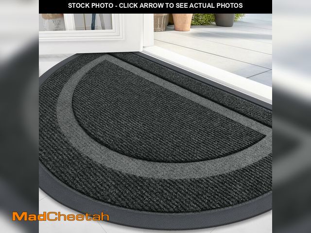 Lot 74-13661714 - OLANLY Half Circle Door Mat Indoor Outdoor Entrance Welcome, Waterproof All-Season, All-Weather Door...